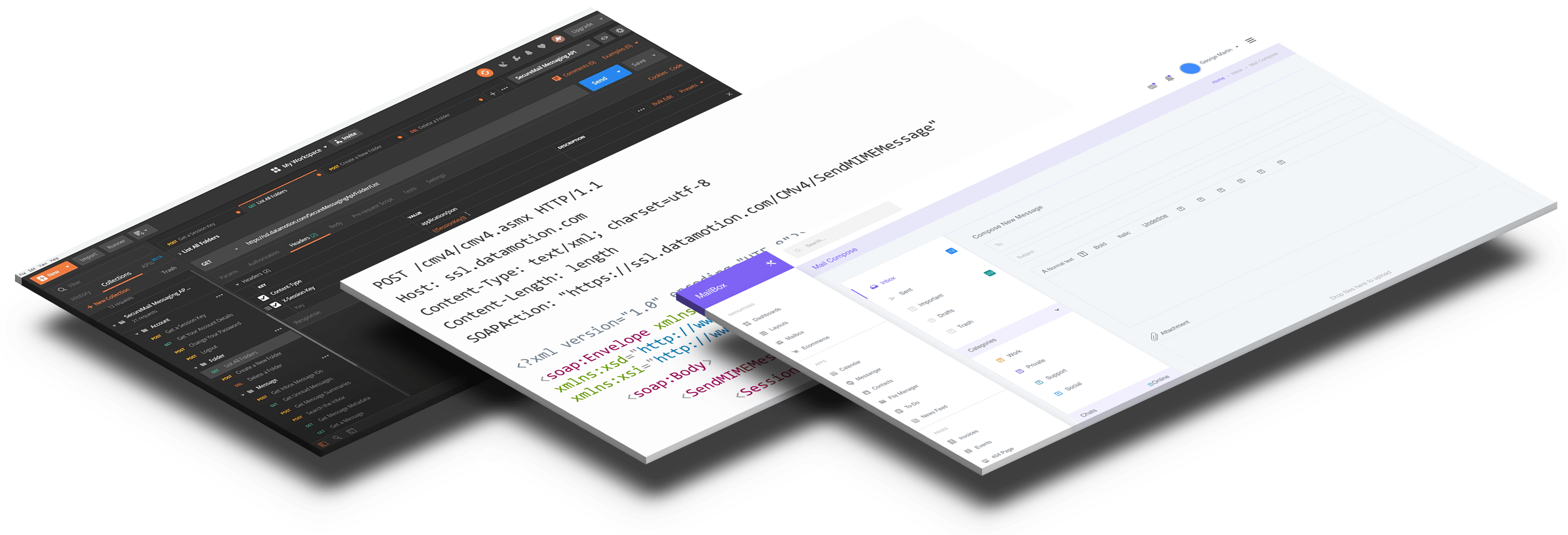 Easily build secure messaging functionalities into an existing or new application, portal, or workflow with DataMotion APIs